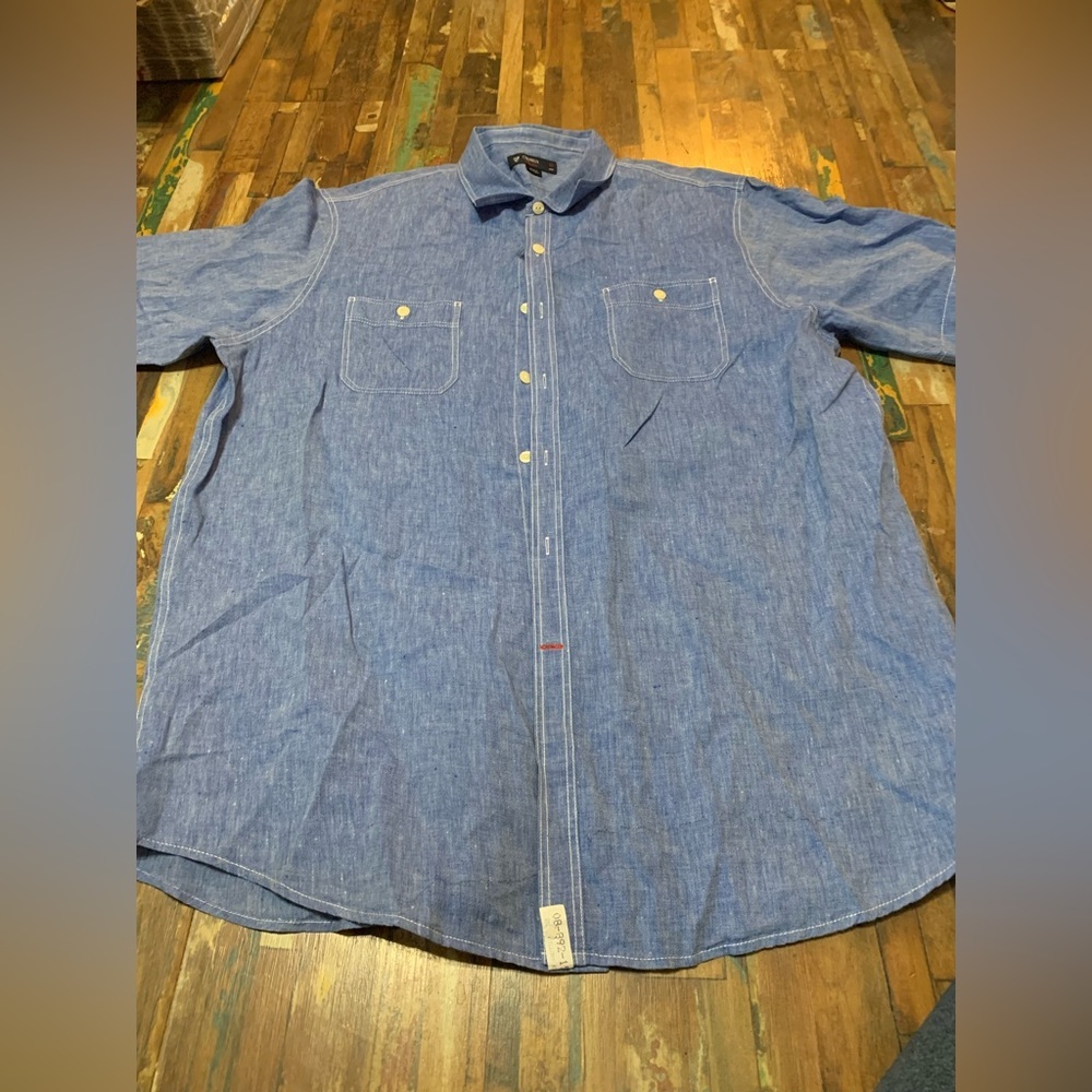 𝅺Cremieux Mens Short Sleeve Button Up Size XL